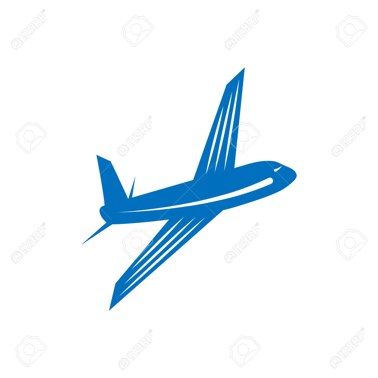 airplane vector design element logo travel agency concept royalty