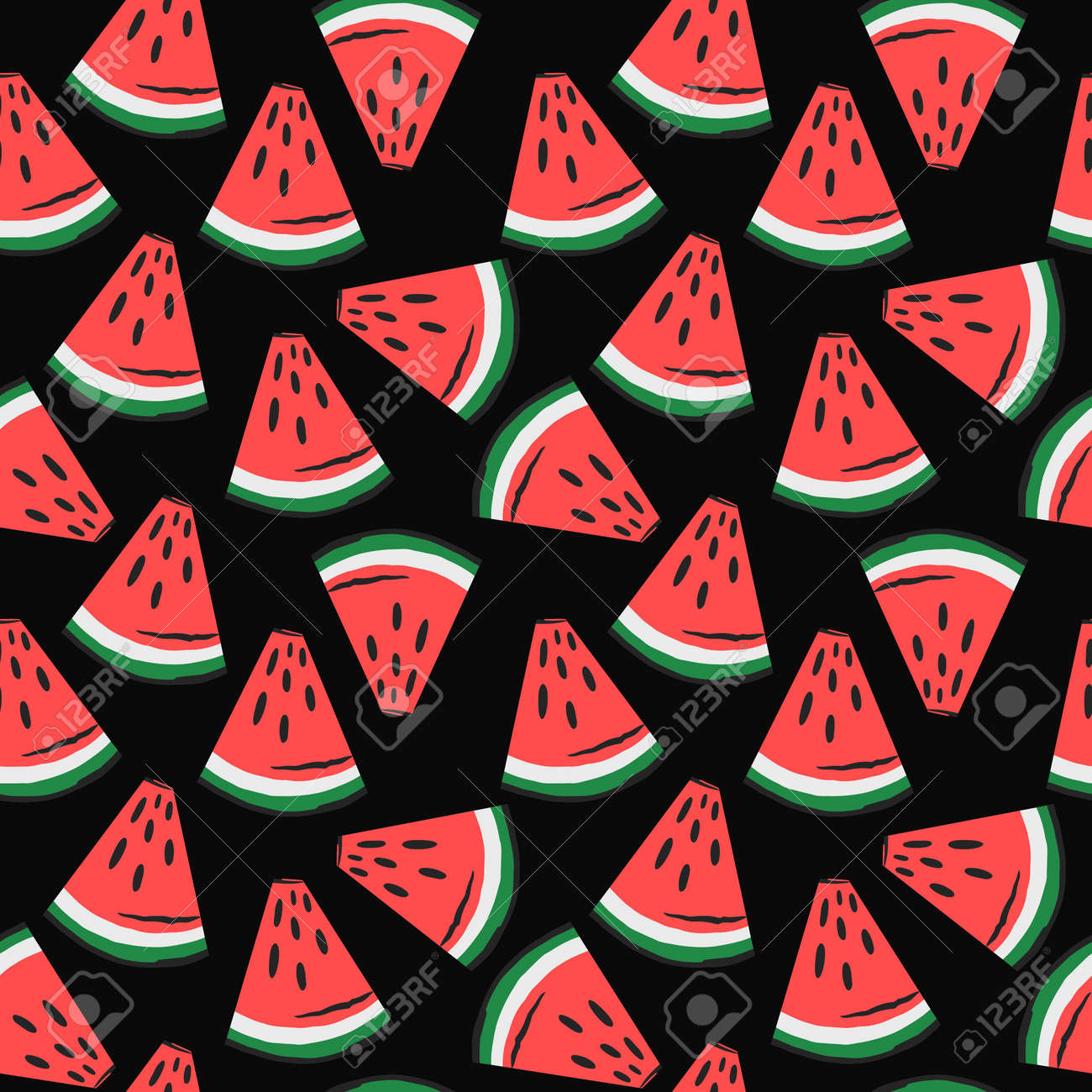 watermelon slices pattern. fruit background. Summer textile print on dark background. - 154728202 watermelon slices pattern. fruit background. Summer textile print on dark background. - 154728202