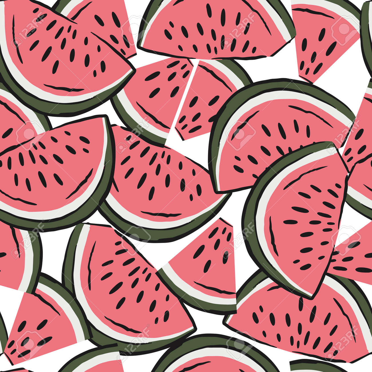 watermelon slices pattern. fruit background. Summer textile print on white background. - 154728209 watermelon slices pattern. fruit background. Summer textile print on white background. - 154728209
