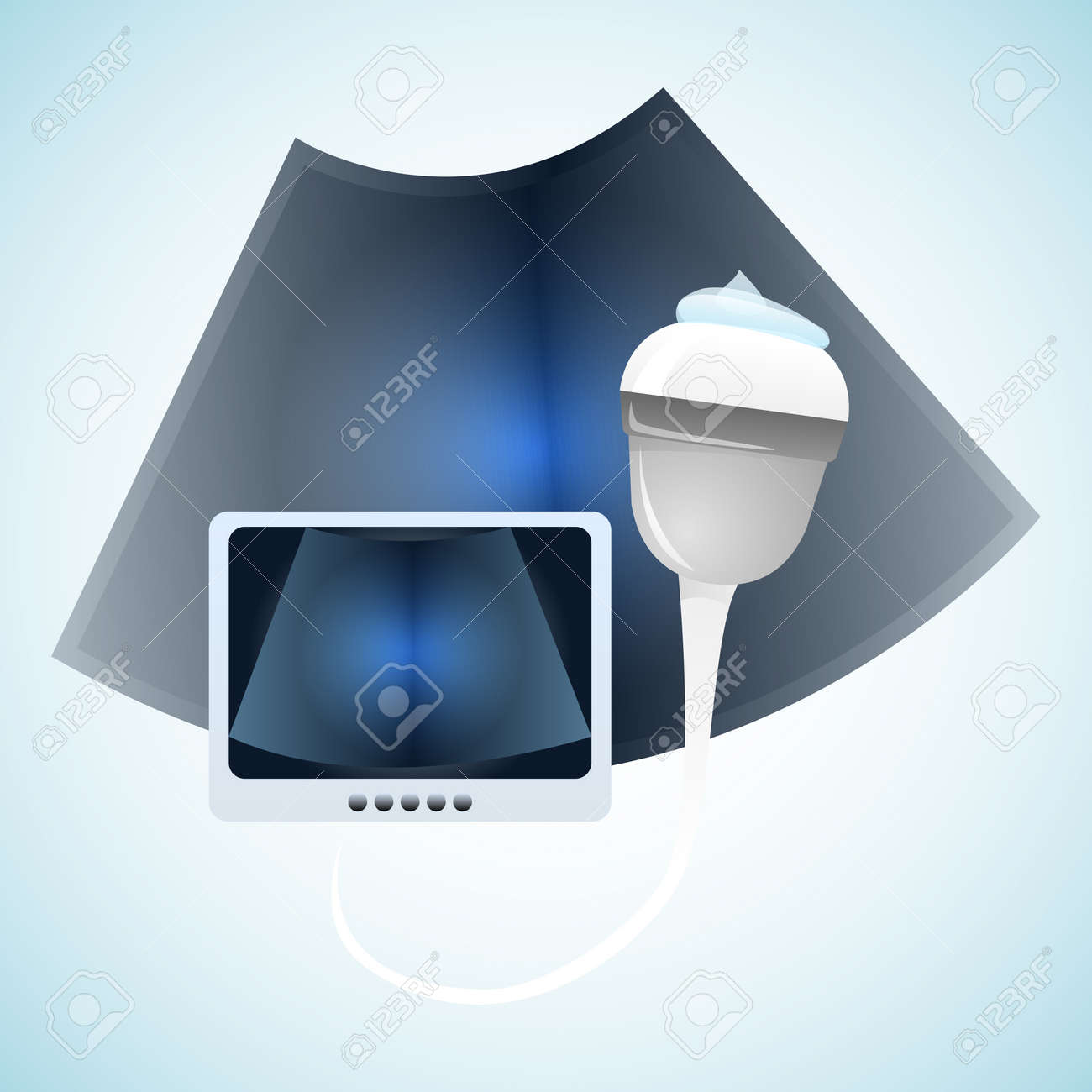 産婦人科医の超音波検査 健康管理 様々 な病気の診断ができます ベクトルの図 のイラスト素材 ベクタ Image