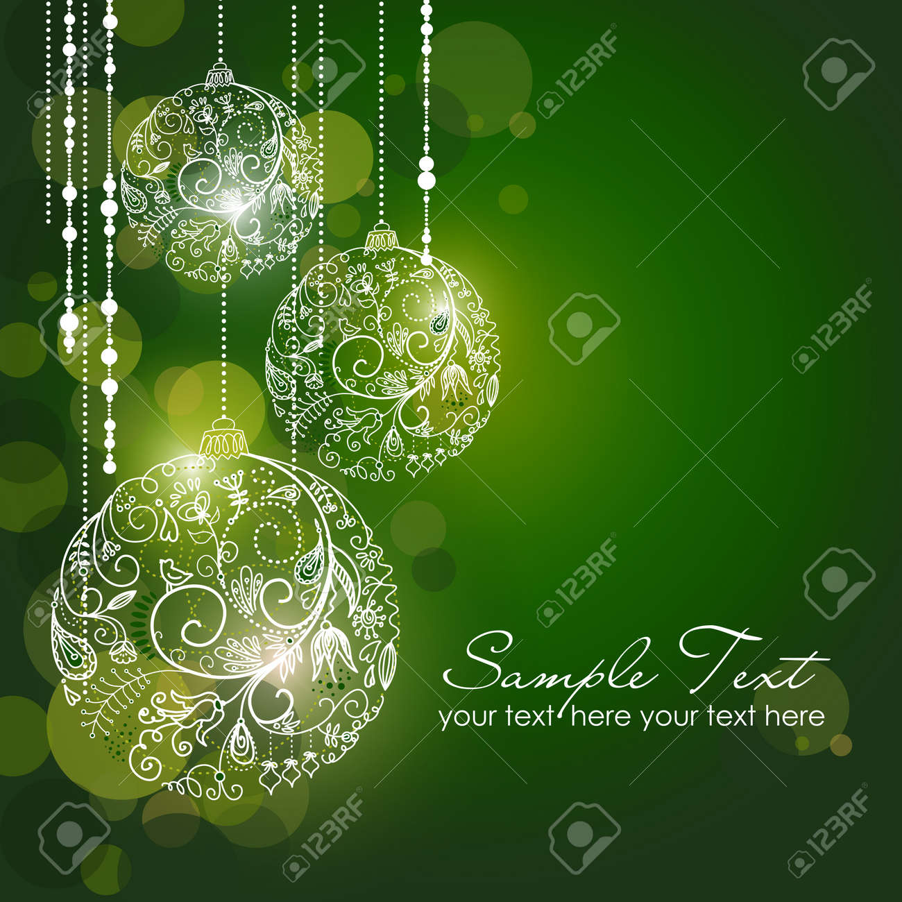 green ornaments