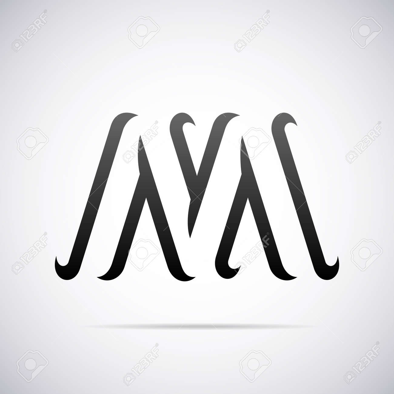 letter m design template vector illustration royalty free cliparts m letter design