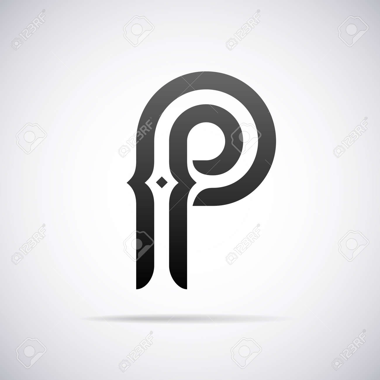 letter p design template vector illustration royalty free cliparts letter p template