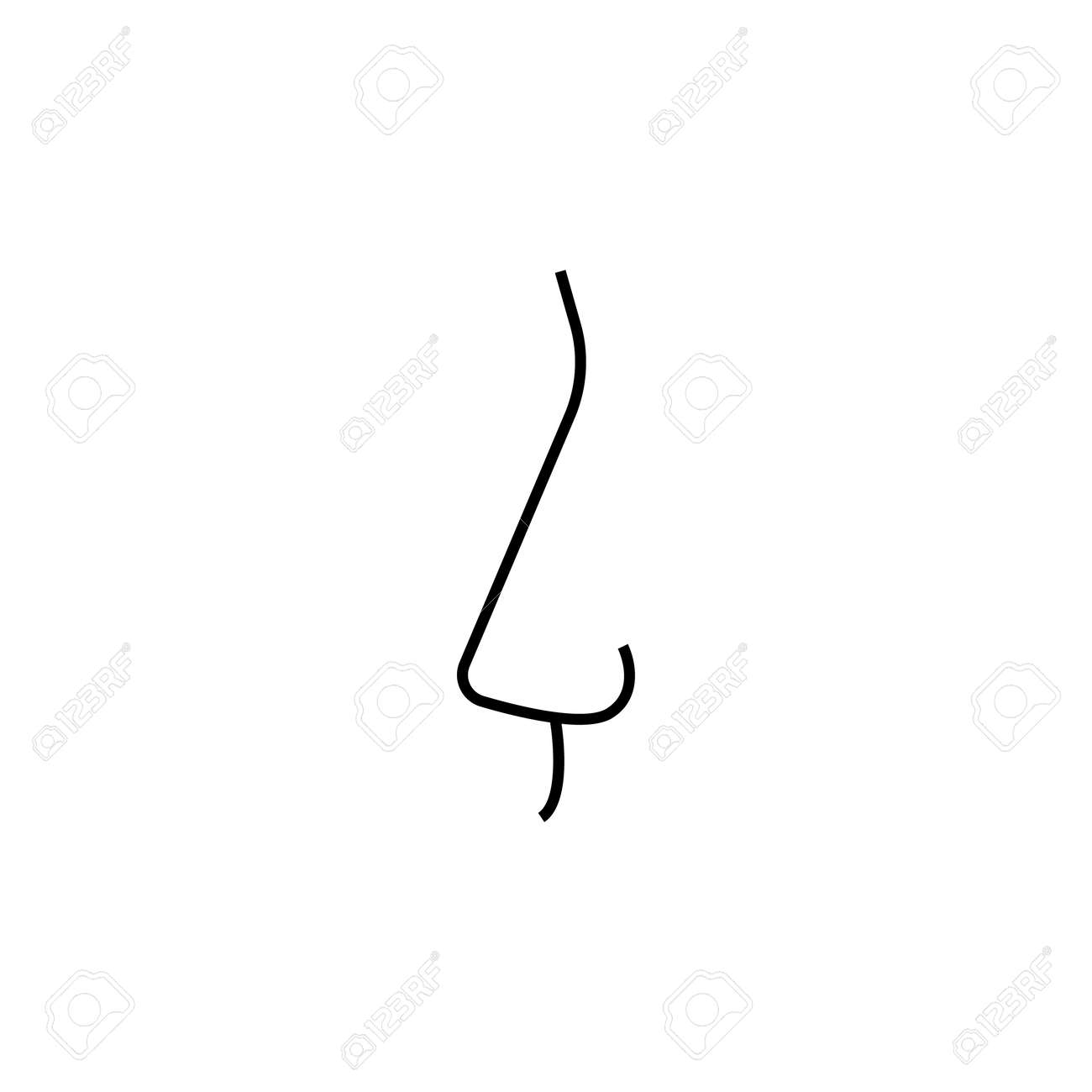 nose icon body part element premium quality graphic design simple body outline