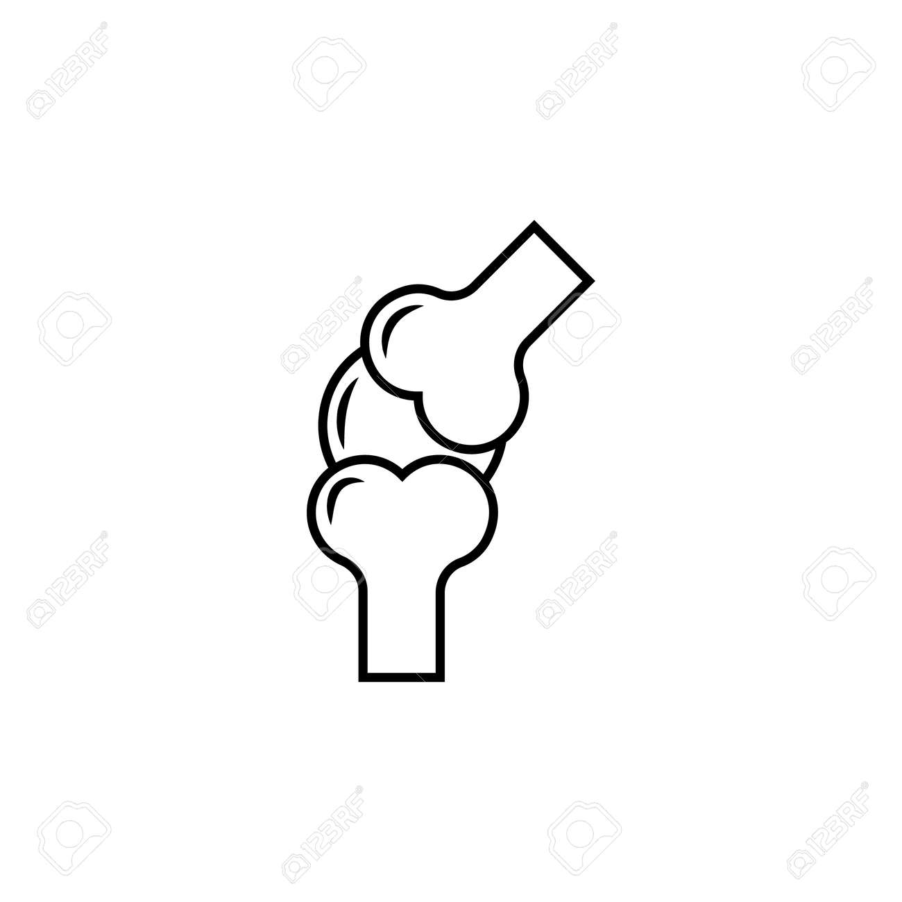 knee icon body part element premium quality graphic design simple body outline