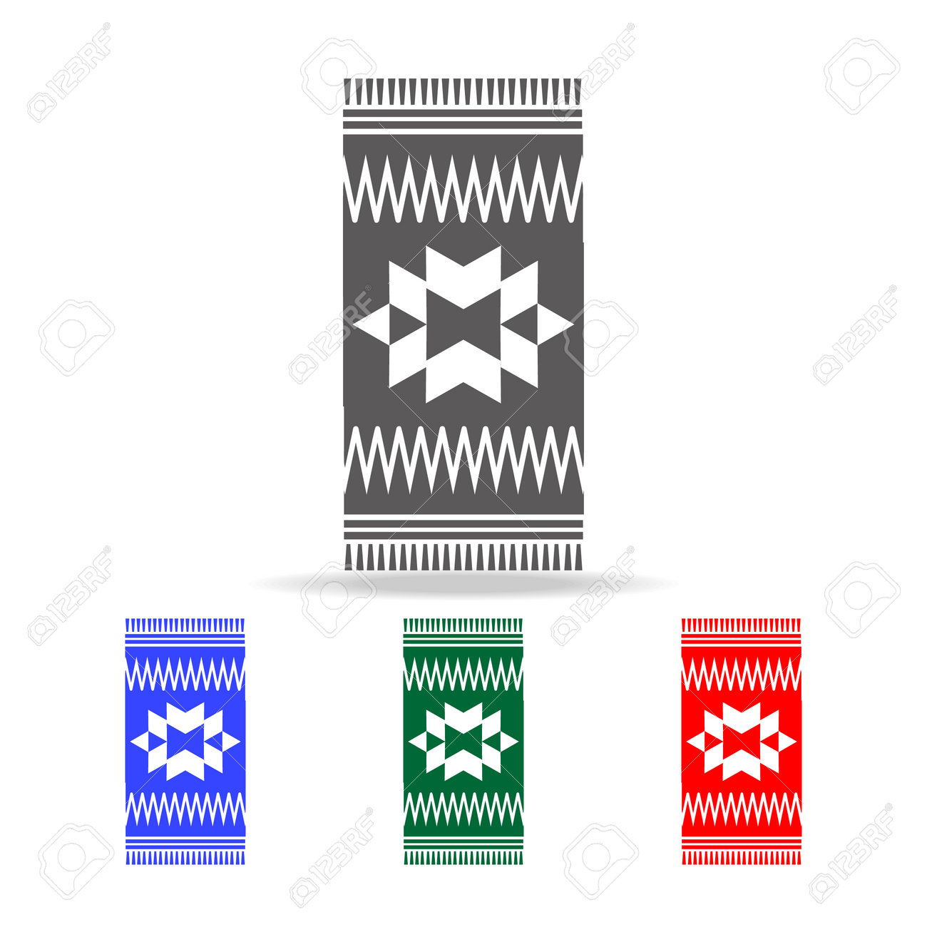 mexican carpet icon elements