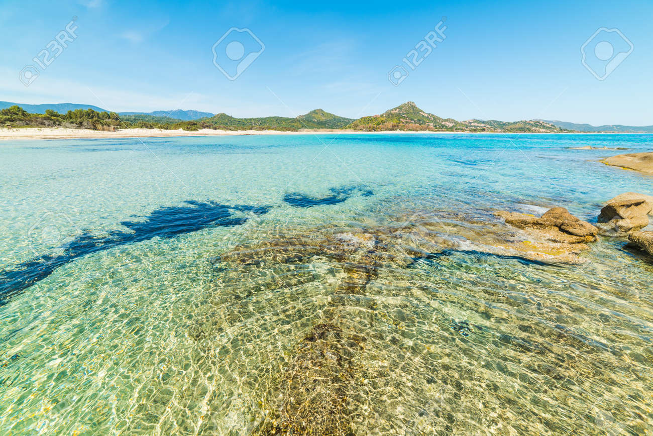 Crystal Clear Water In Scoglio Di Peppino Beach In Costa Rei