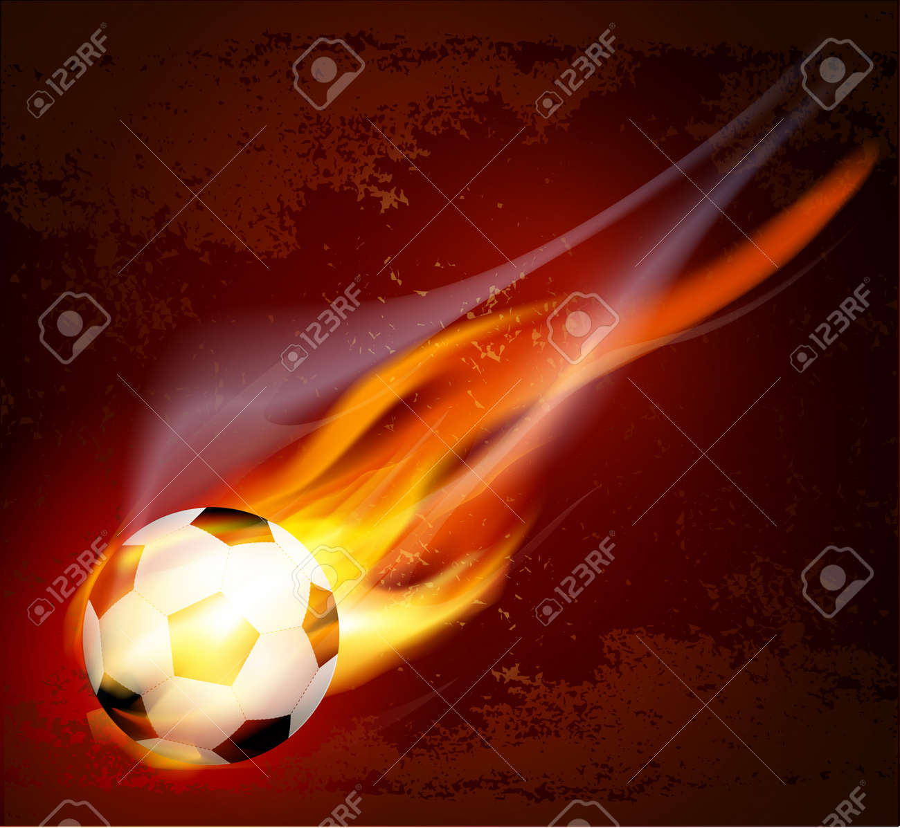 flaming soccer ball