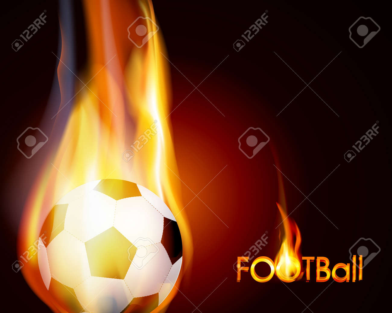flying flaming soccer ball