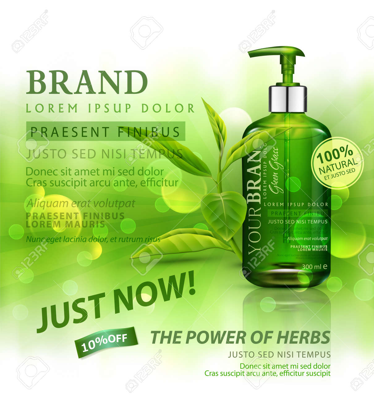 オーガニックシャンプー 白いボトル 緑文字