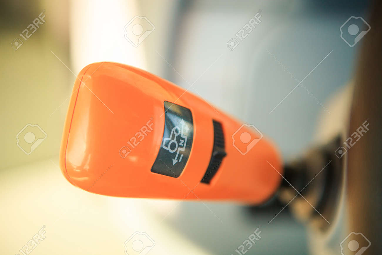 closeup orange stick of forward and backward movement in zero
