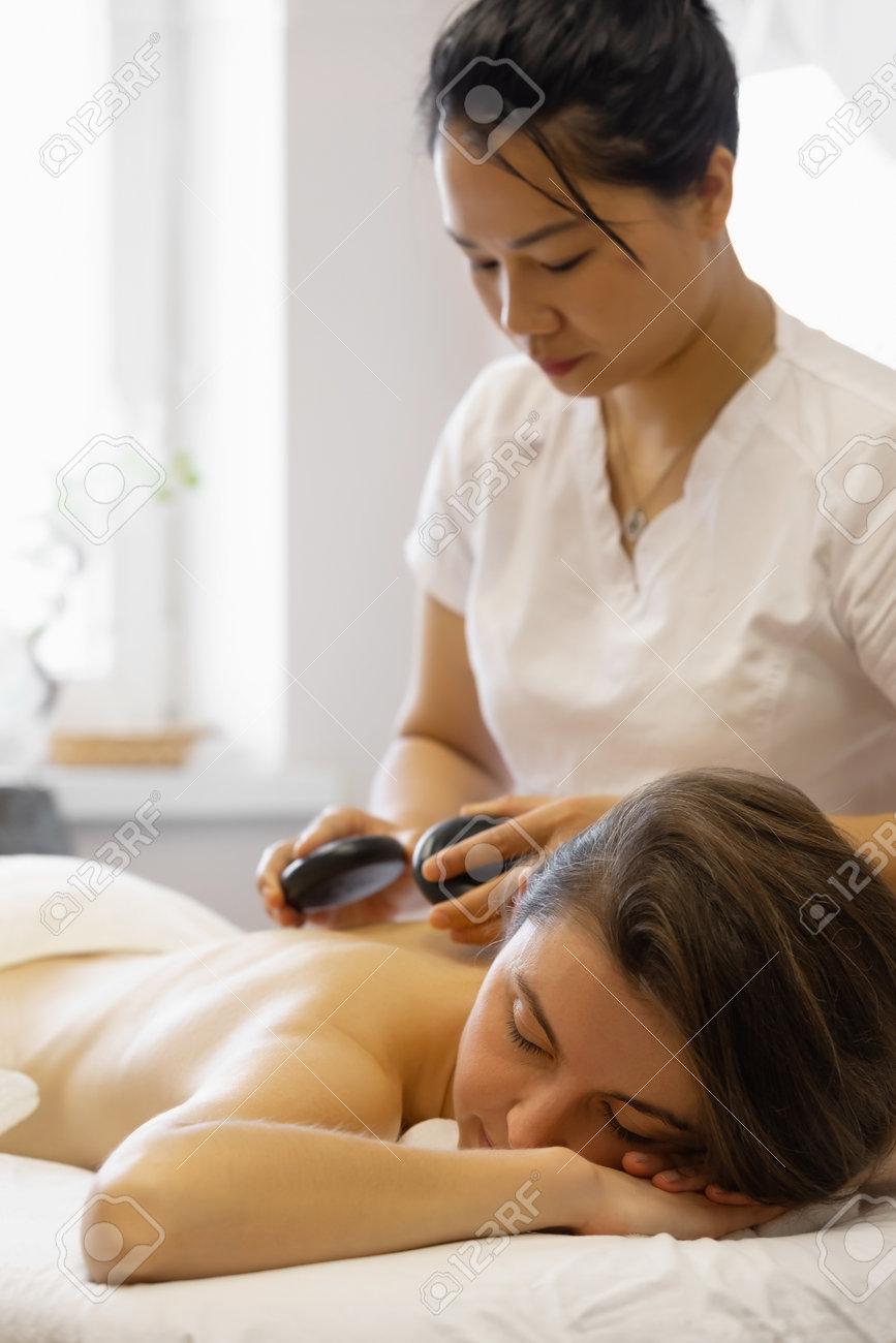 Lovely women relaxing sensual massage