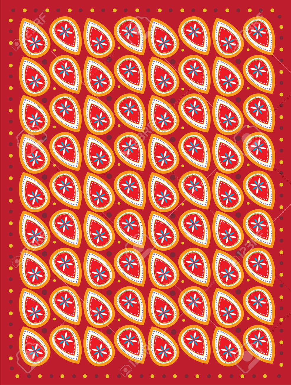 インド風のパターンの壁紙 のイラスト素材 ベクタ Image