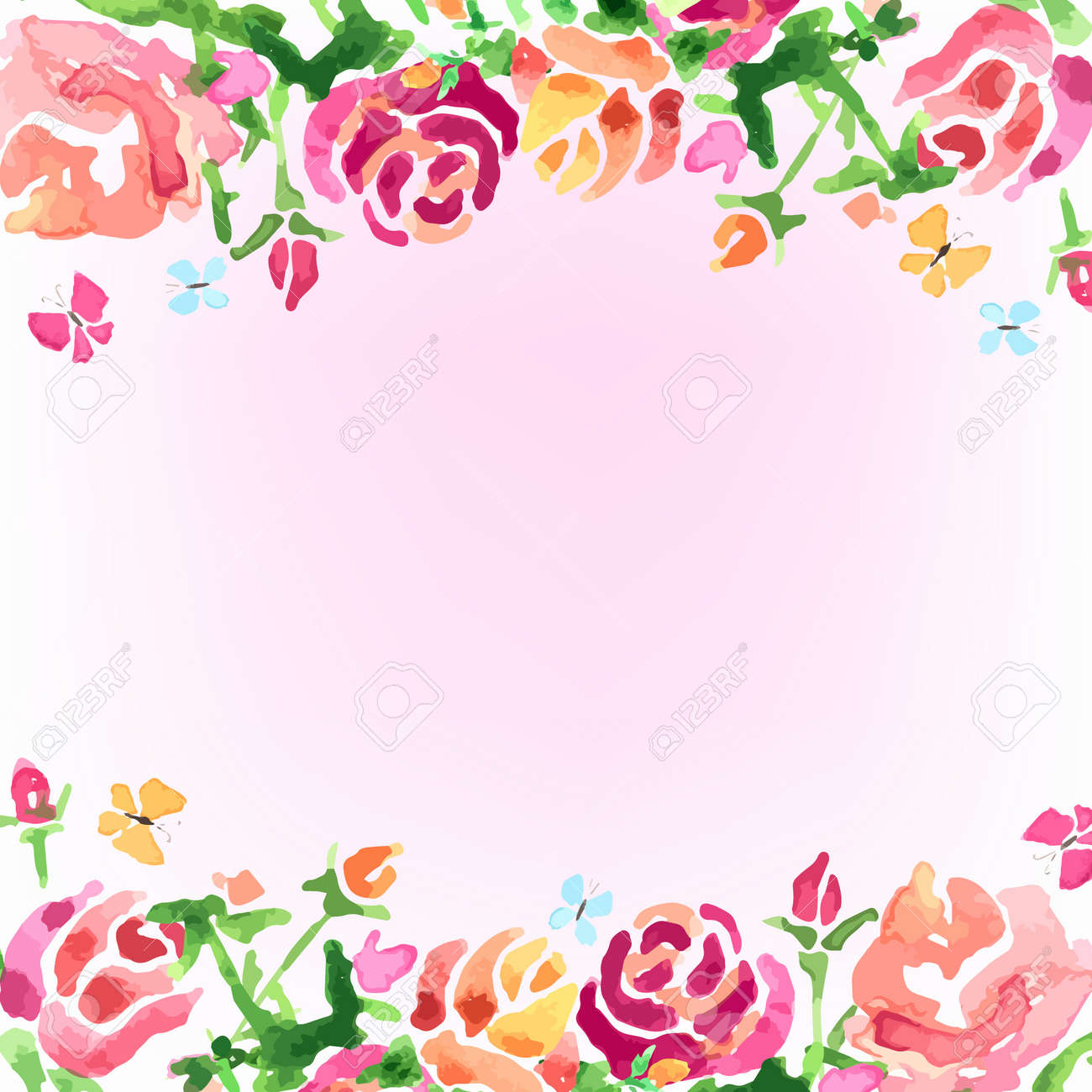 photo Roses Vector Stock Background Flower watercolor background flowers spring roses vector