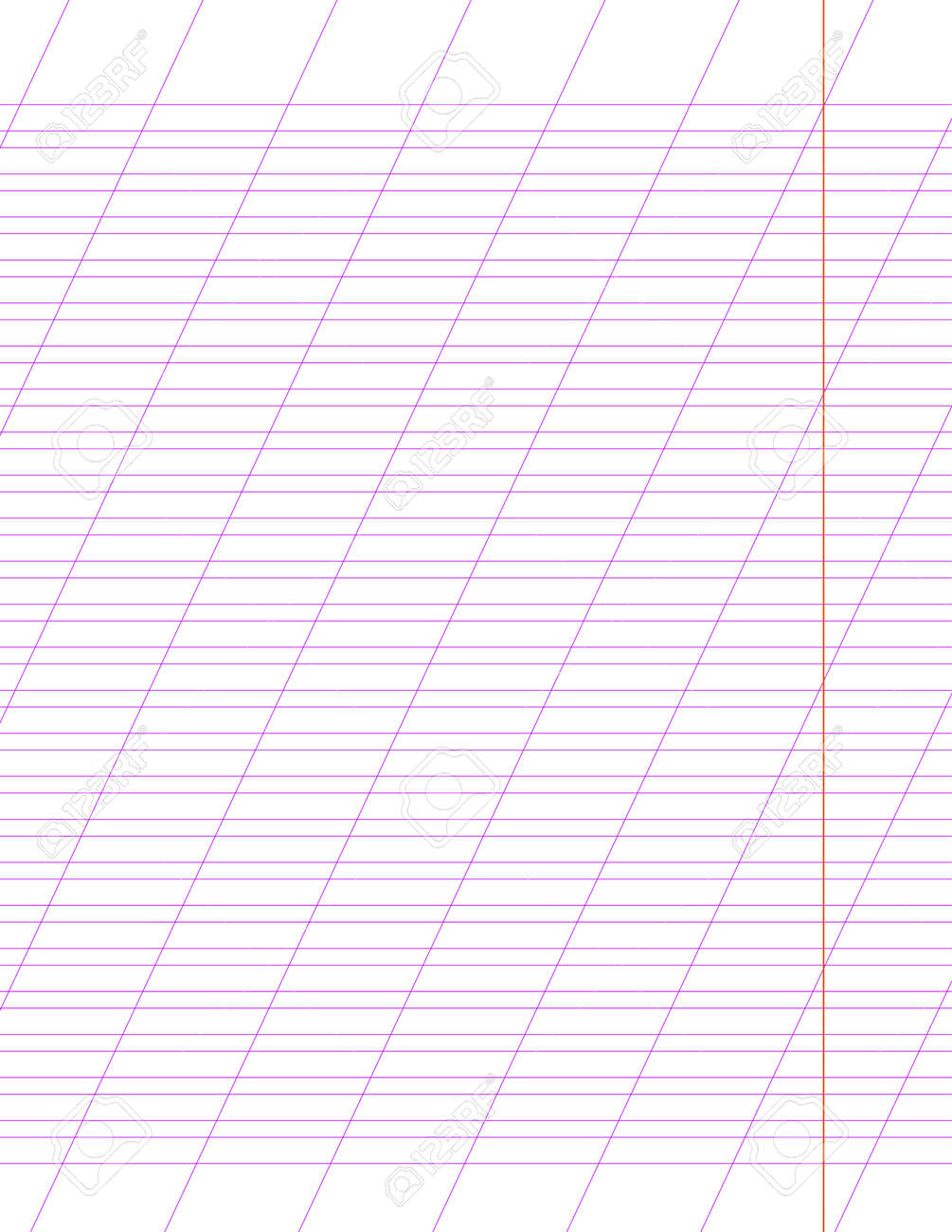 graph-paper-printable-lined-grid-paper-with-color-horisontal-diagonal-lines-geometric-pattern-for-school-oblique-notebook-realistic-lined-paper-blank-size-letter-exercise-page-for-calligraphy-royalty-free-svg-cliparts-vectors