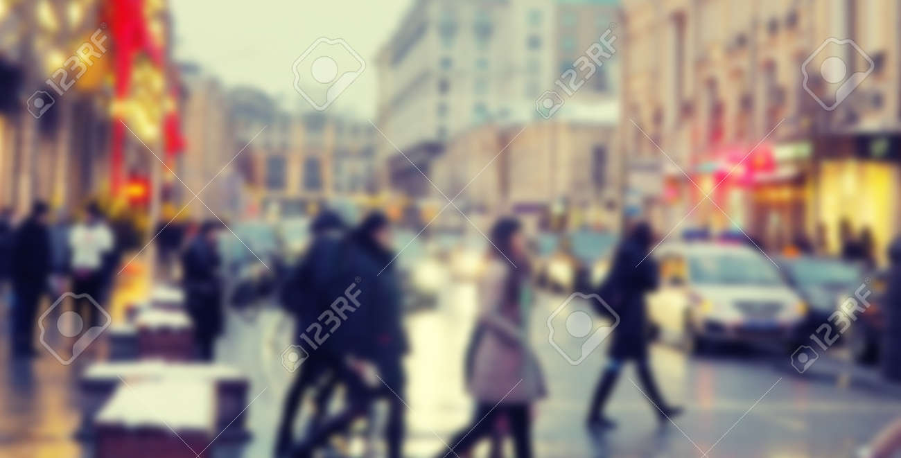 banner for web blurred road in big city, evening city, people, shops in lights. - 157756961 banner for web blurred road in big city, evening city, people, shops in lights. - 157756961