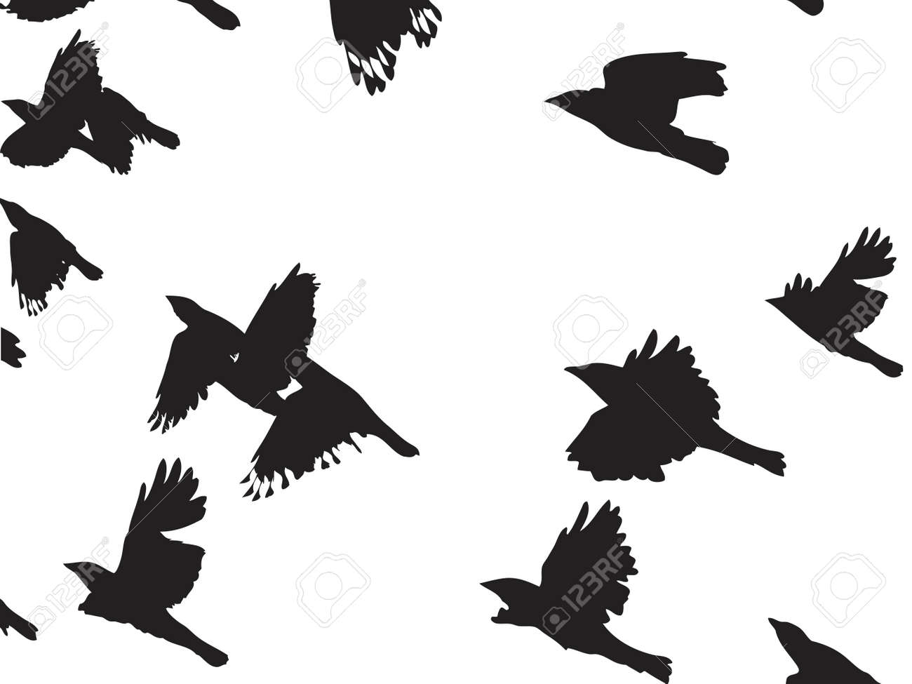 Fliegende Krahen Hintergrund Lizenzfrei Nutzbare Vektorgrafiken Clip Arts Illustrationen Image 6477196