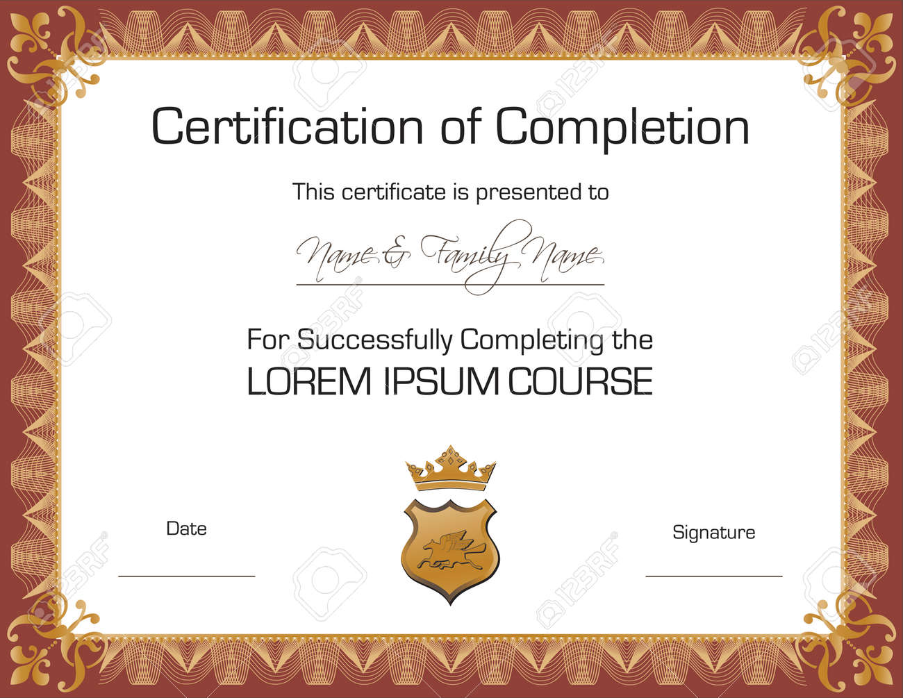 certificate of completion template free
