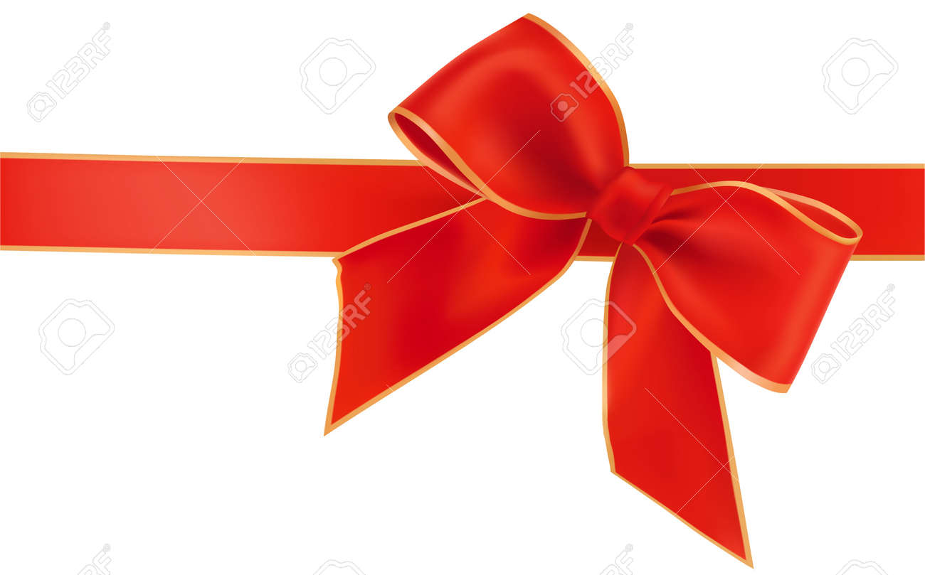 illustration holiday red bow with ribbons royalty free cliparts holiday ribbon