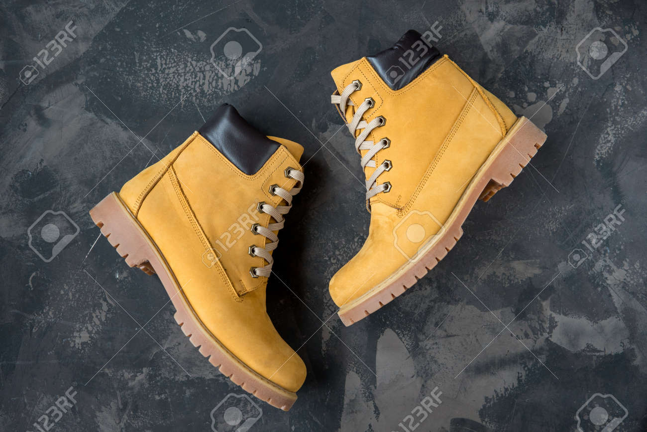 winter boots yellow