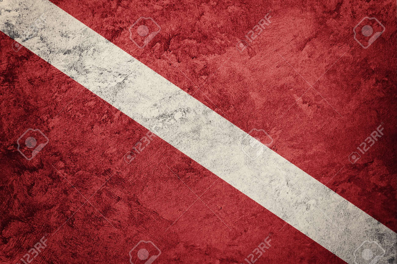 Vintage style scuba flag. Diver down flag. - 78499083 Vintage style scuba flag. Diver down flag. - 78499083