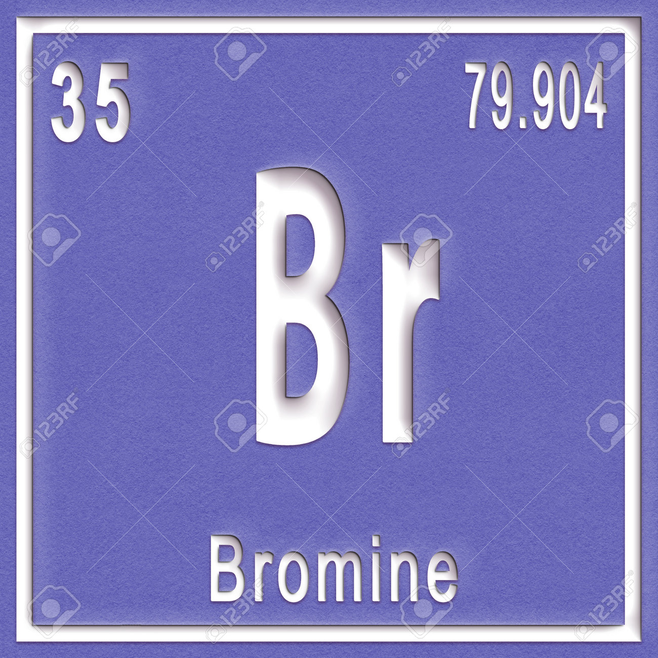 Bromine Chemical Element, Sign With Atomic Number And Atomic Weight,  Periodic Table Element Фотография, картинки, изображения и сток-фотография  без роялти. Image 194129691