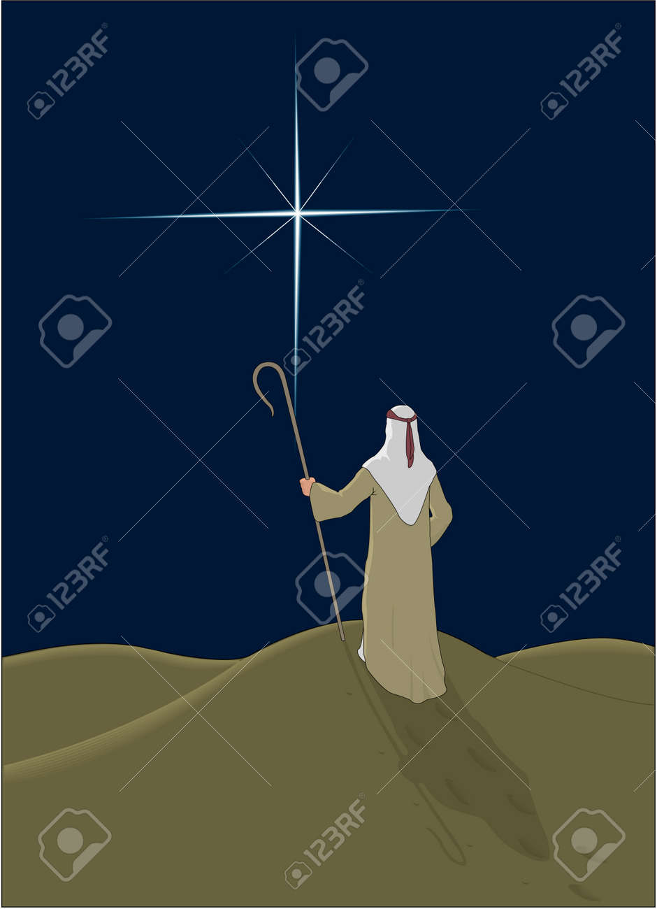 羊飼いの図のイラスト素材 ベクタ Image