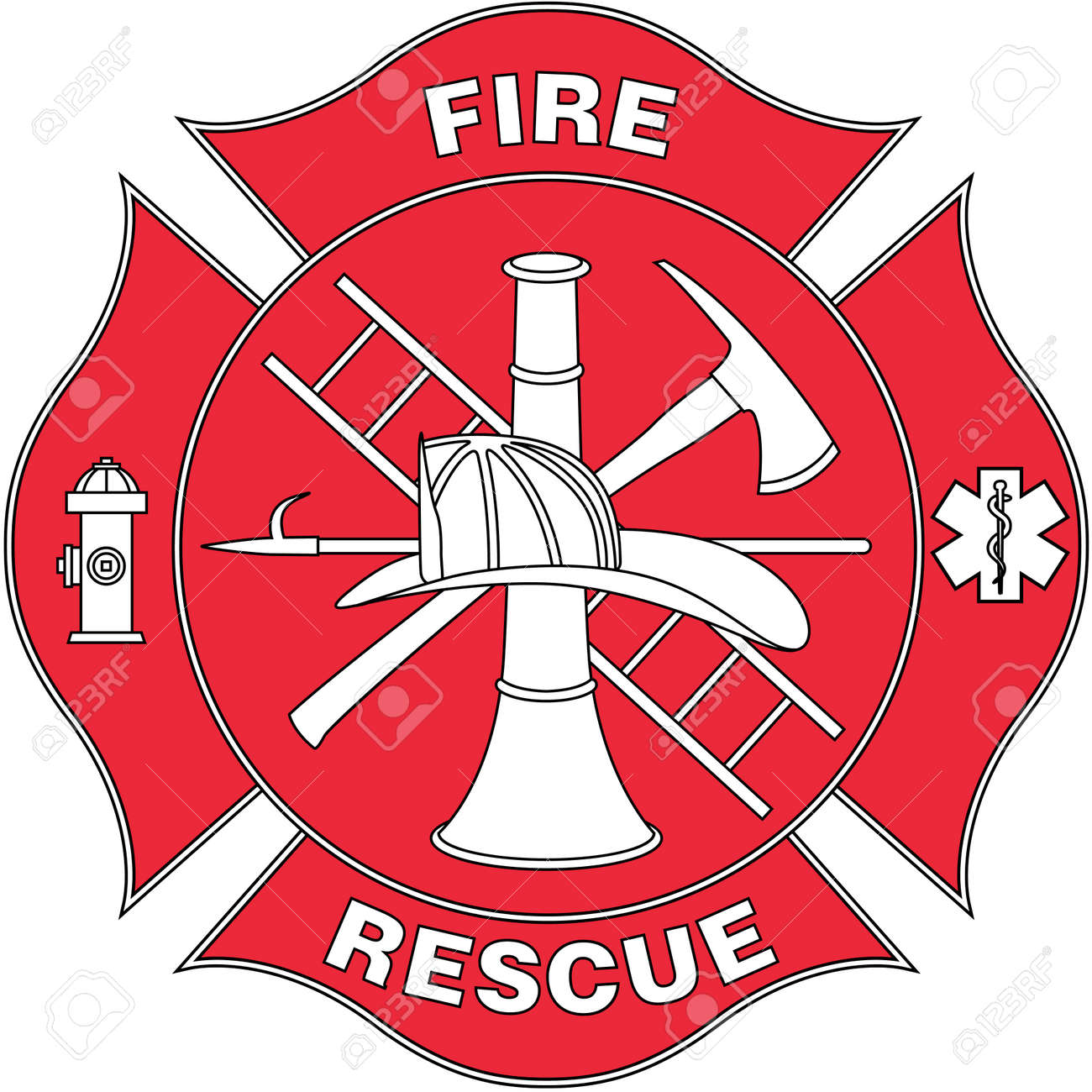 Fire and Rescue Logo Illustration - 84057869 Fire and Rescue Logo Illustration - 84057869