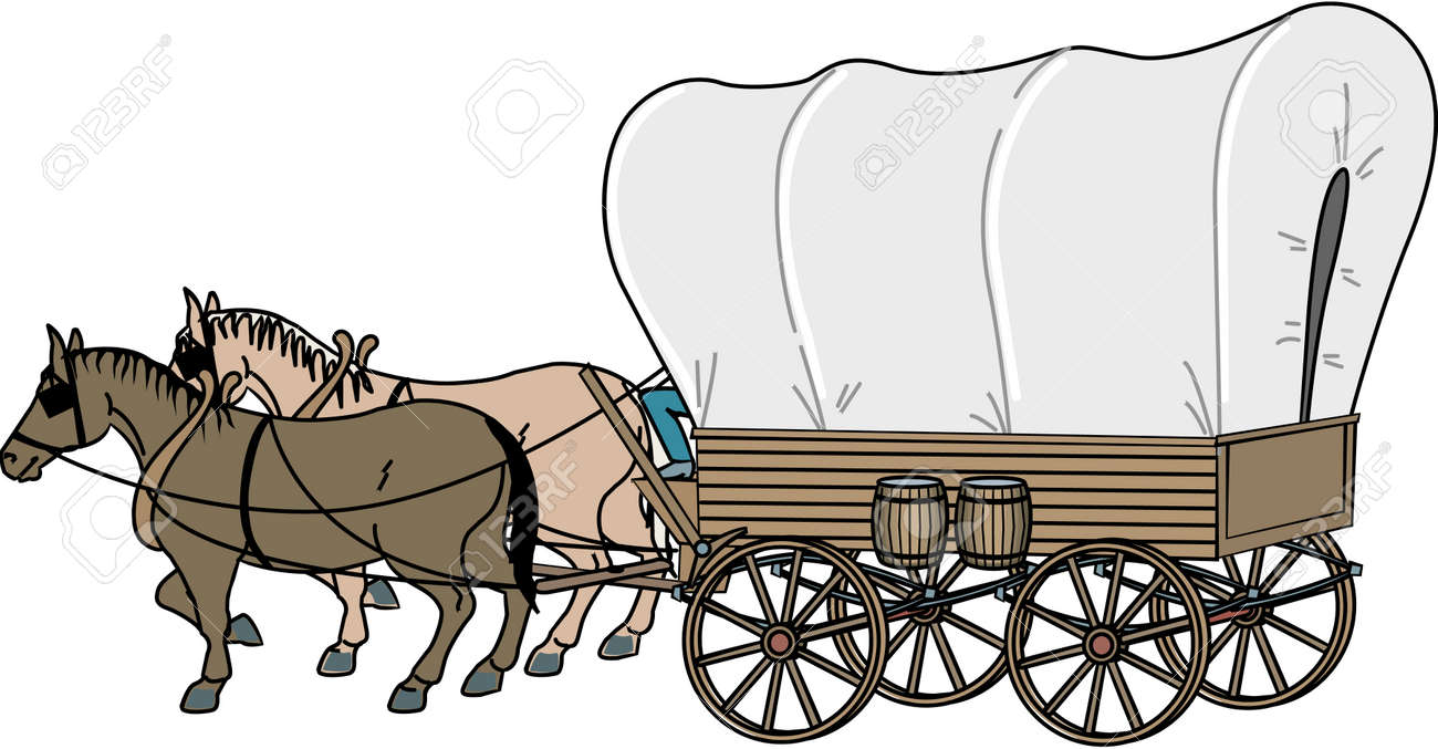 Covered Wagon Illustration Royalty Free SVG, Cliparts, Vectors, and Stock  Illustration. Image 84064913.