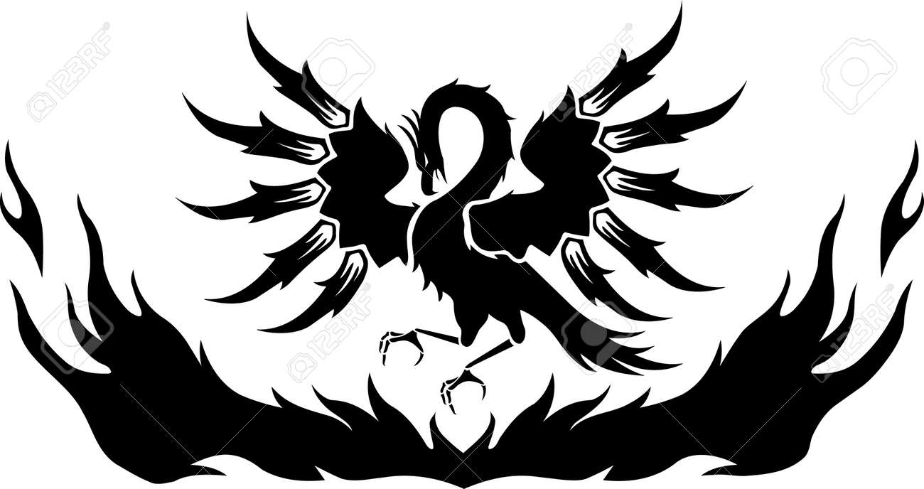 Phoenix Rising from Flames Illustration - 85864668 Phoenix Rising from Flames Illustration - 85864668