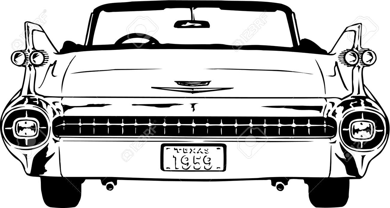1959 年のキャデラックの図のイラスト素材・ベクター Image 87859416