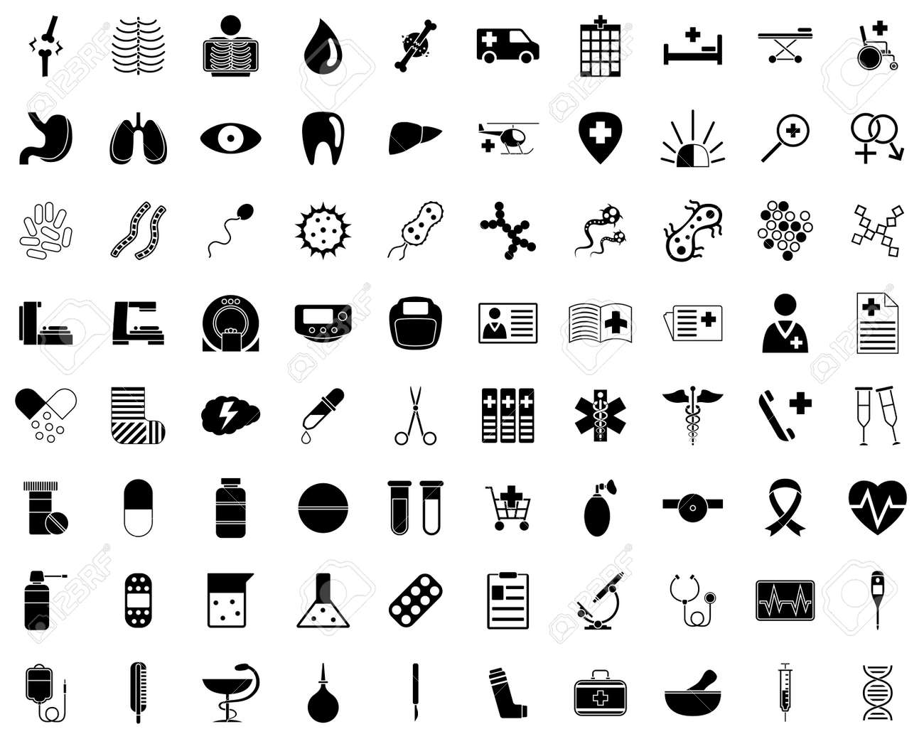 set of medical icons