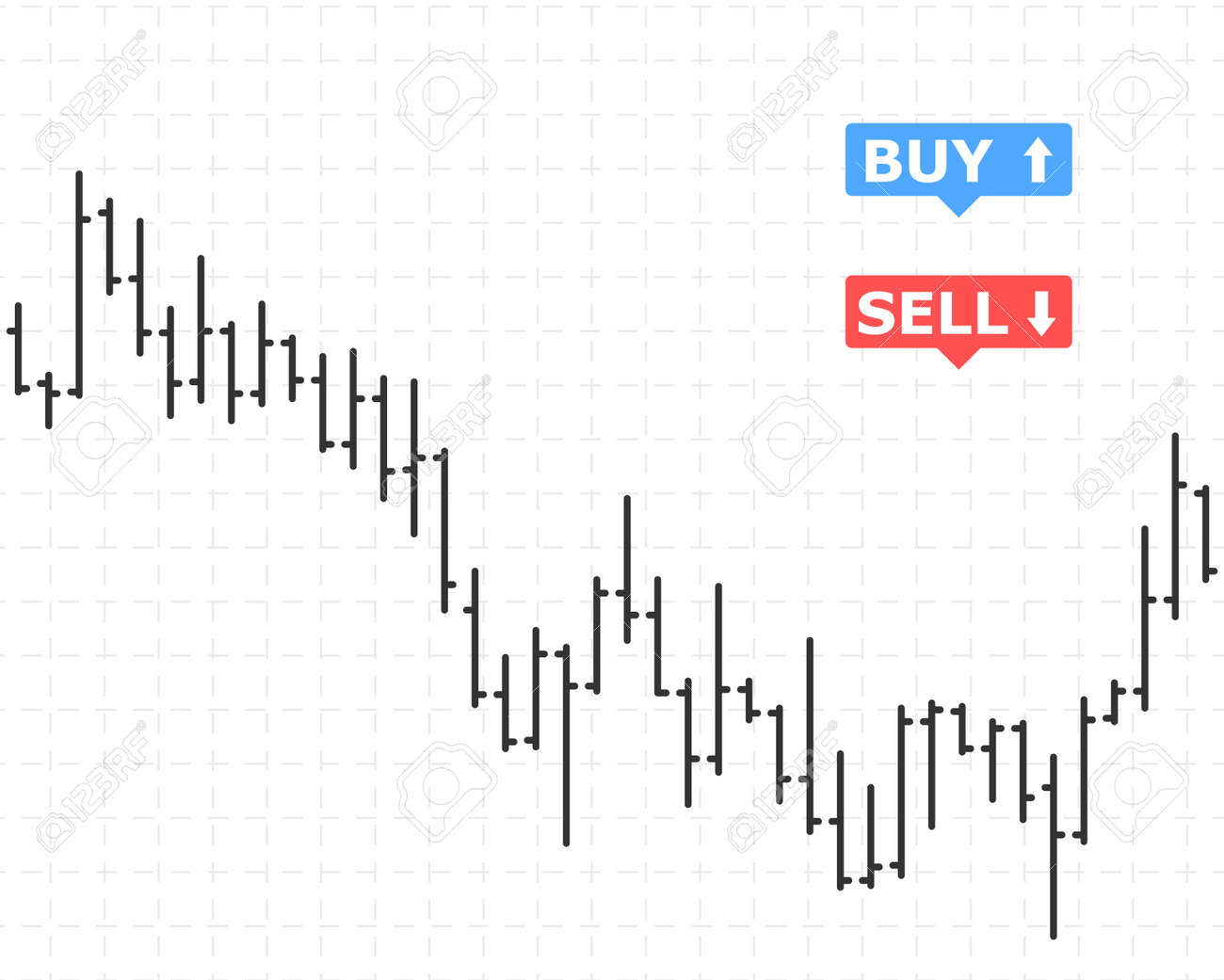 Bar Financy Data Graph Forex Stock Crypto Currency Data Visualization - 