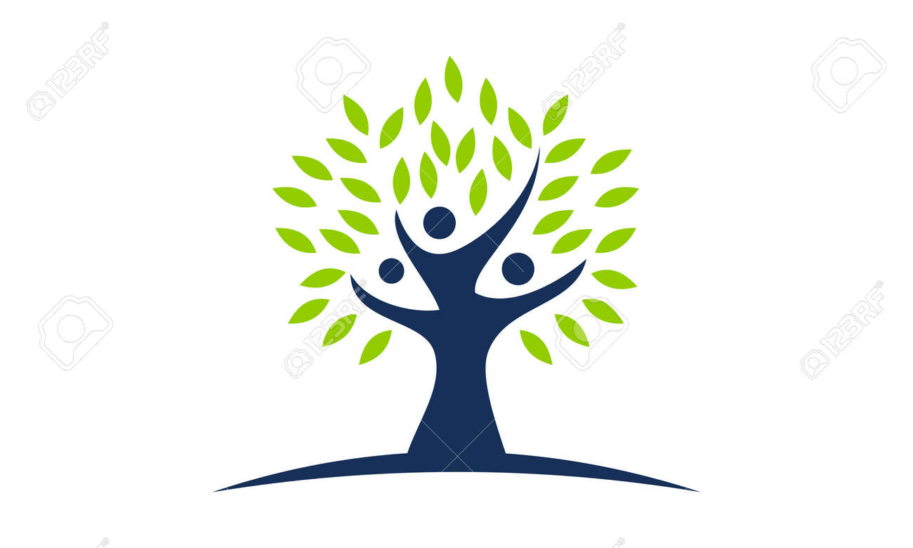tree of life healing center logo vector illustration royalty free