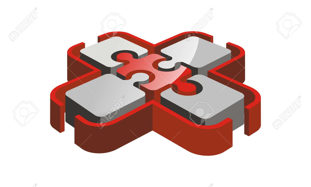 health puzzle logo design
