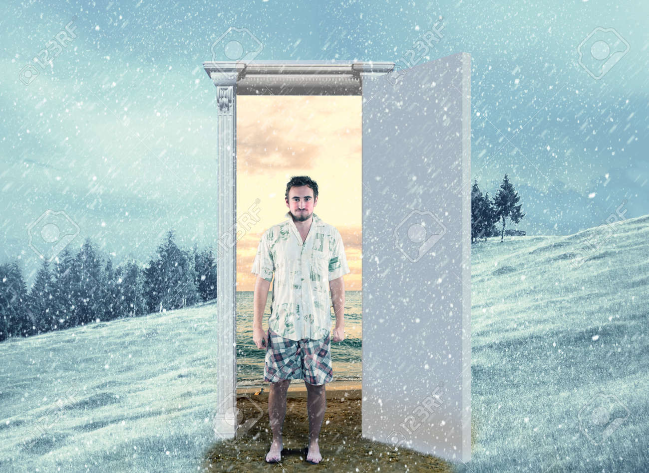 summer clothes in winter