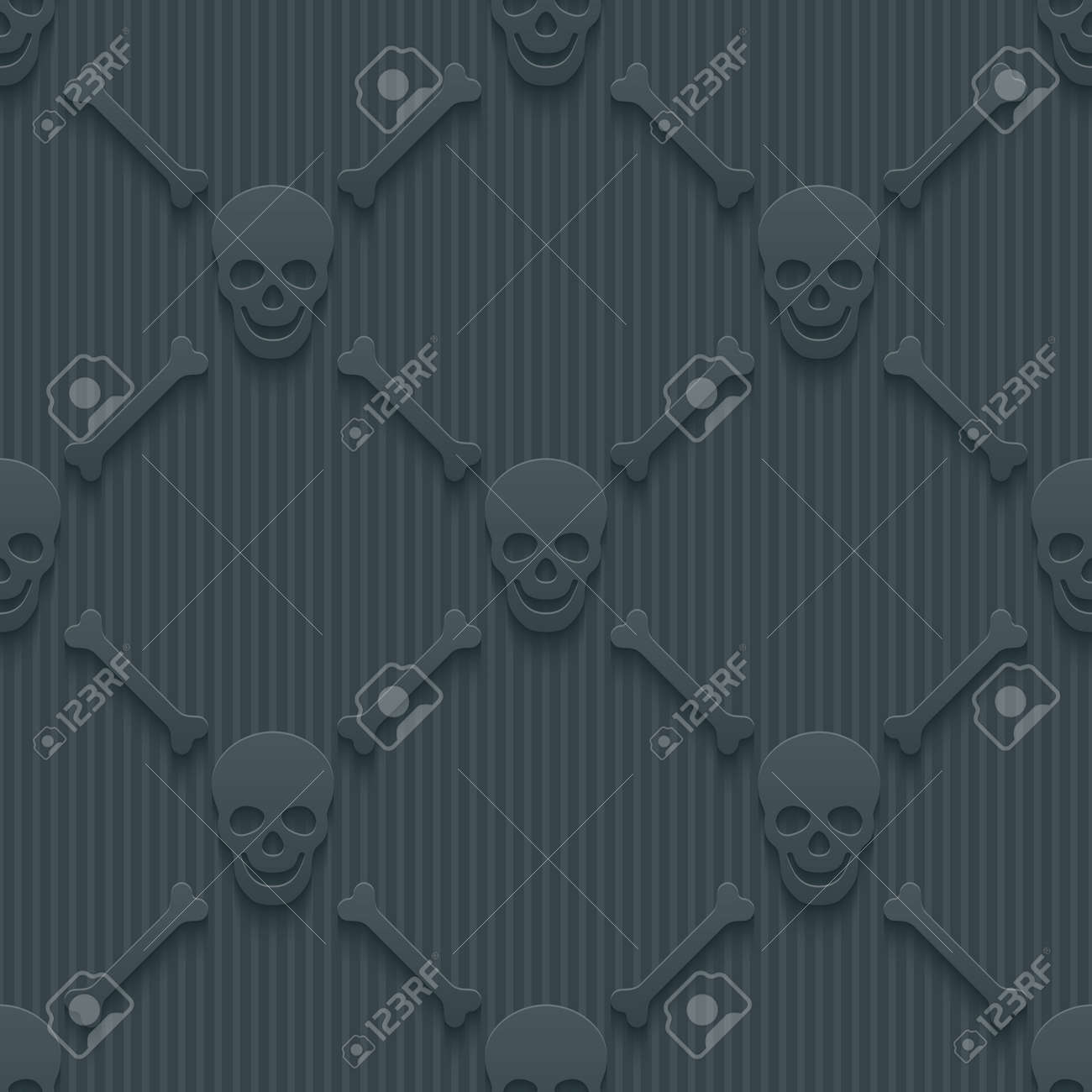 Download Dark Perforated Paper With Cut Out Effect 3d Skulls And Bones Royalty Free Cliparts Vectors And Stock Illustration Image 39521432