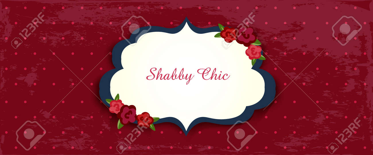 Shabby Chic Carte De Felicitations Modele Pour Invitaion De