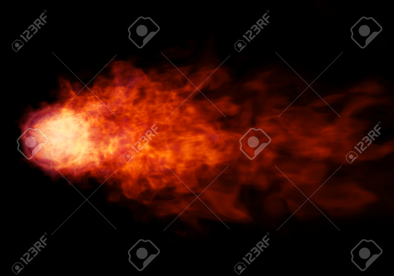 fireball black background