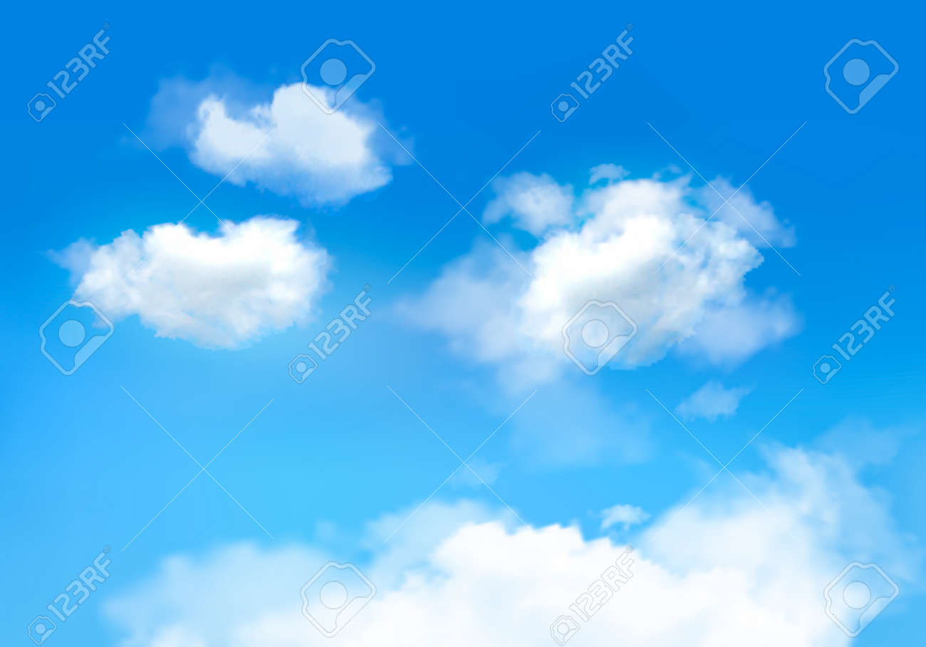 雲と青い空 ベクトルの背景のイラスト素材 ベクタ Image