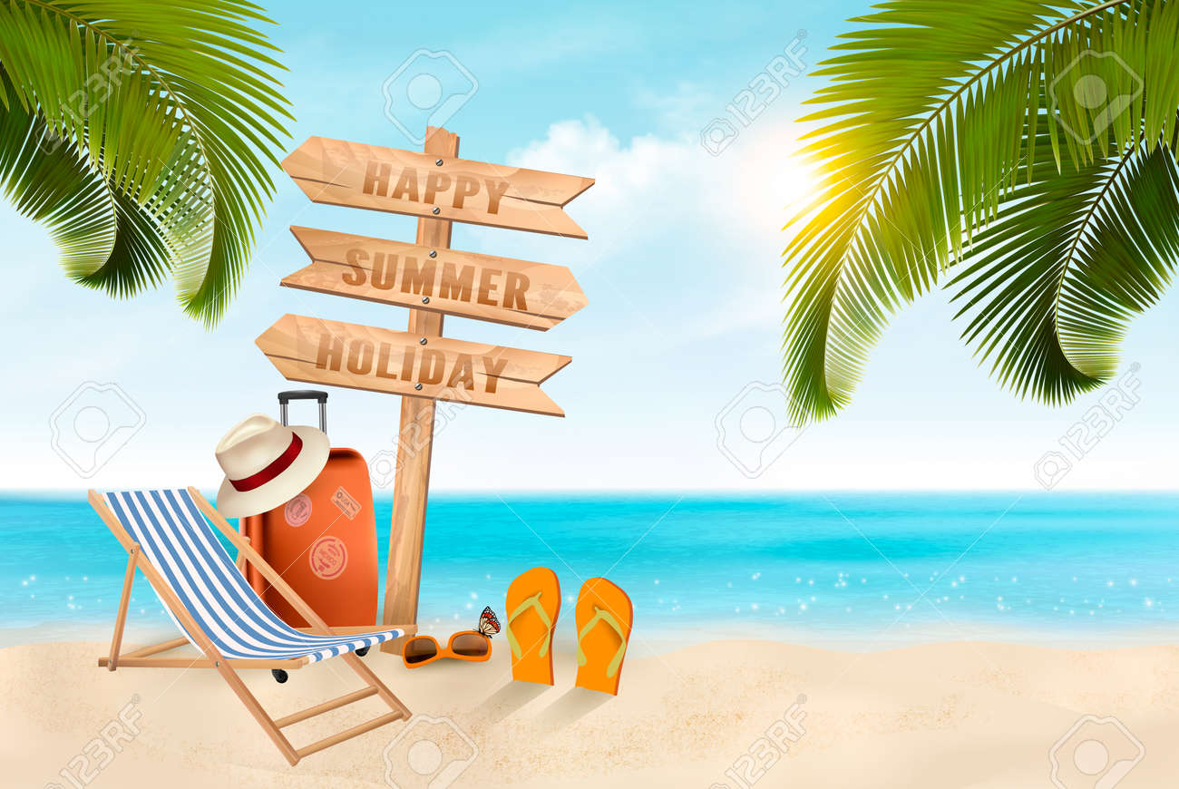 Banner summer time vacation background hi-res stock photography and images  - Alamy