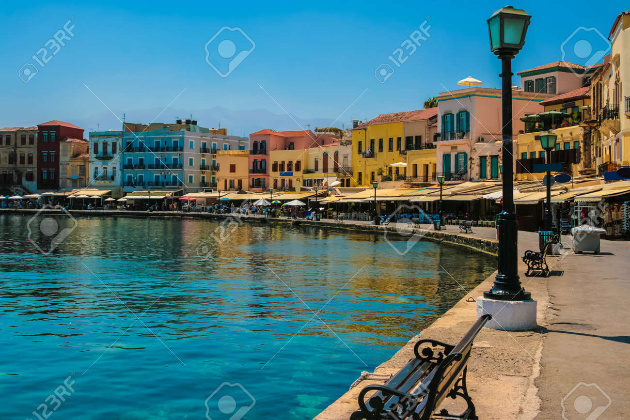 Beautiful cityscape and promenade in city of Chania on island of Crete, Greece - 19740675 Beautiful cityscape and promenade in city of Chania on island of Crete, Greece - 19740675