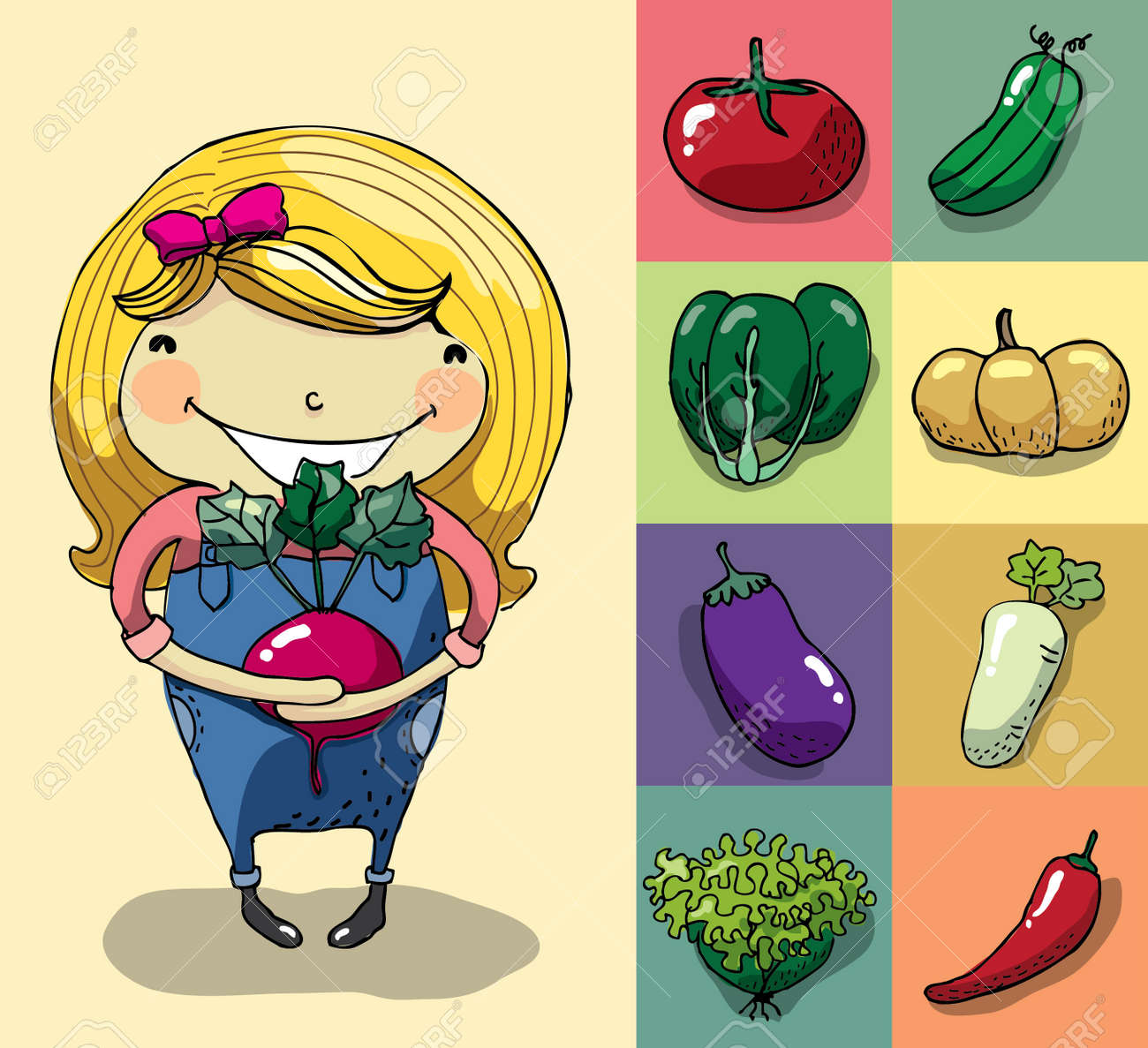 Gemuse Lustig Lizenzfrei Nutzbare Vektorgrafiken Clip Arts Illustrationen Image