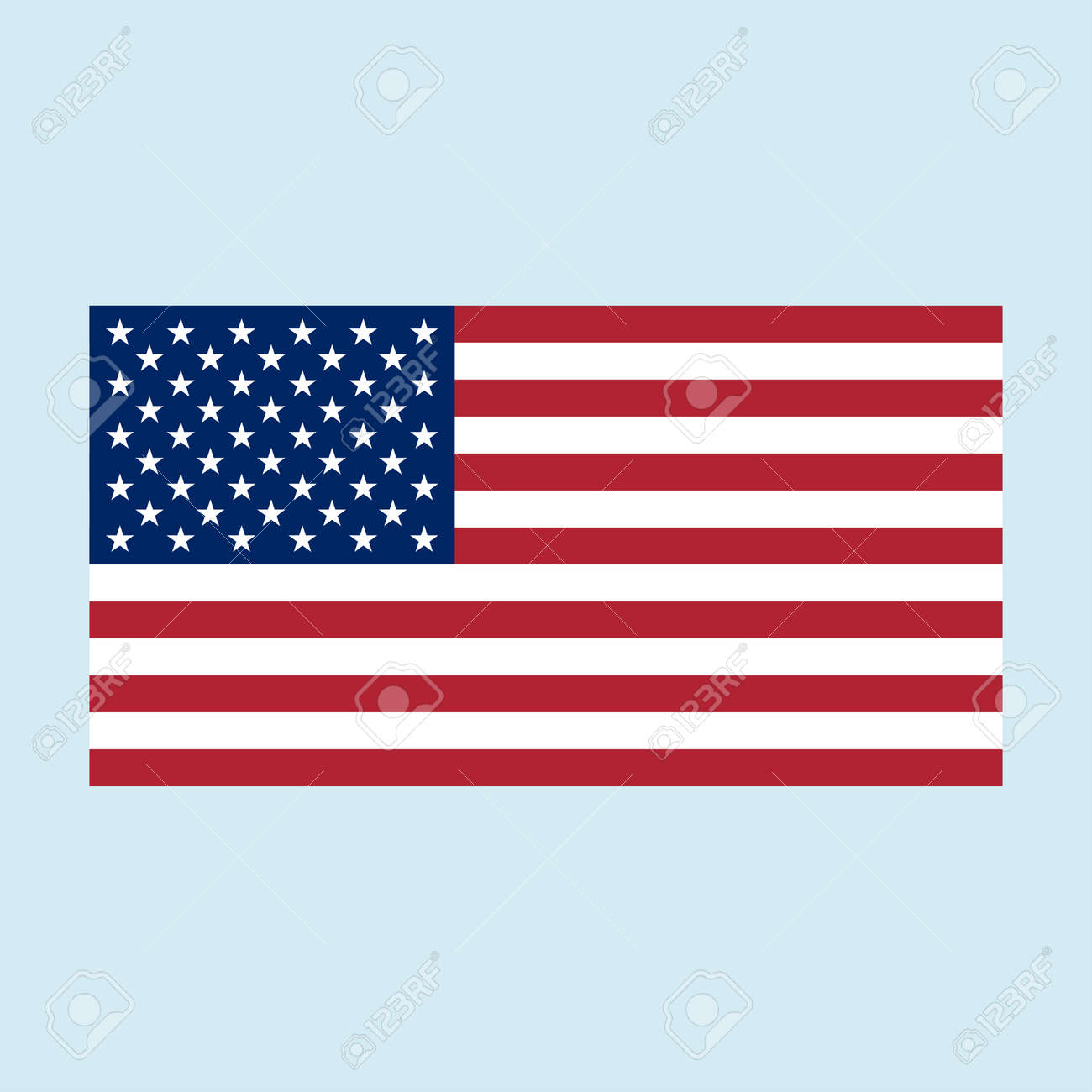 Flagge Usa Zeichen. Nationalen Symbol Für Freiheit Und Unabhängigkeit.  Ursprüngliche Und Einfache Vereinigten Staaten Von Amerika-Flag, Isoliert  Auf Weißem Hintergrund. Offizielle Farben Und Proportionen Richtig.  Vektor-Illustration Lizenzfrei Nutzbare ...