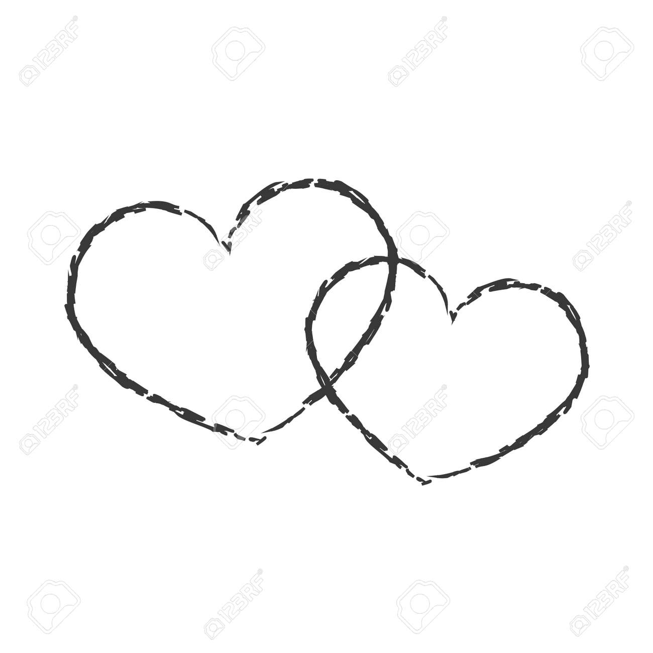 white hearts icon grunge