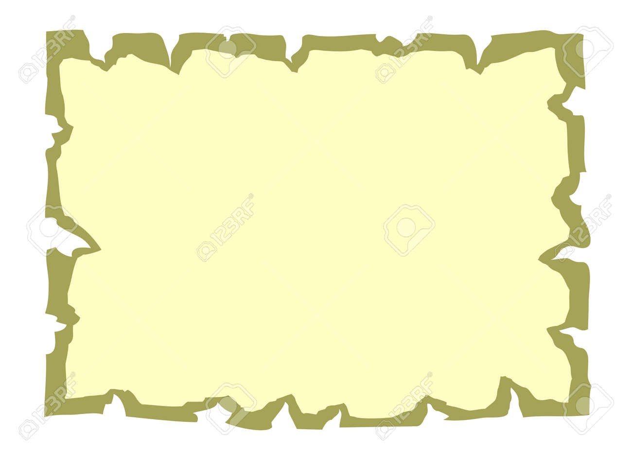 parchment old paper empty cartoon banner for message or letter
