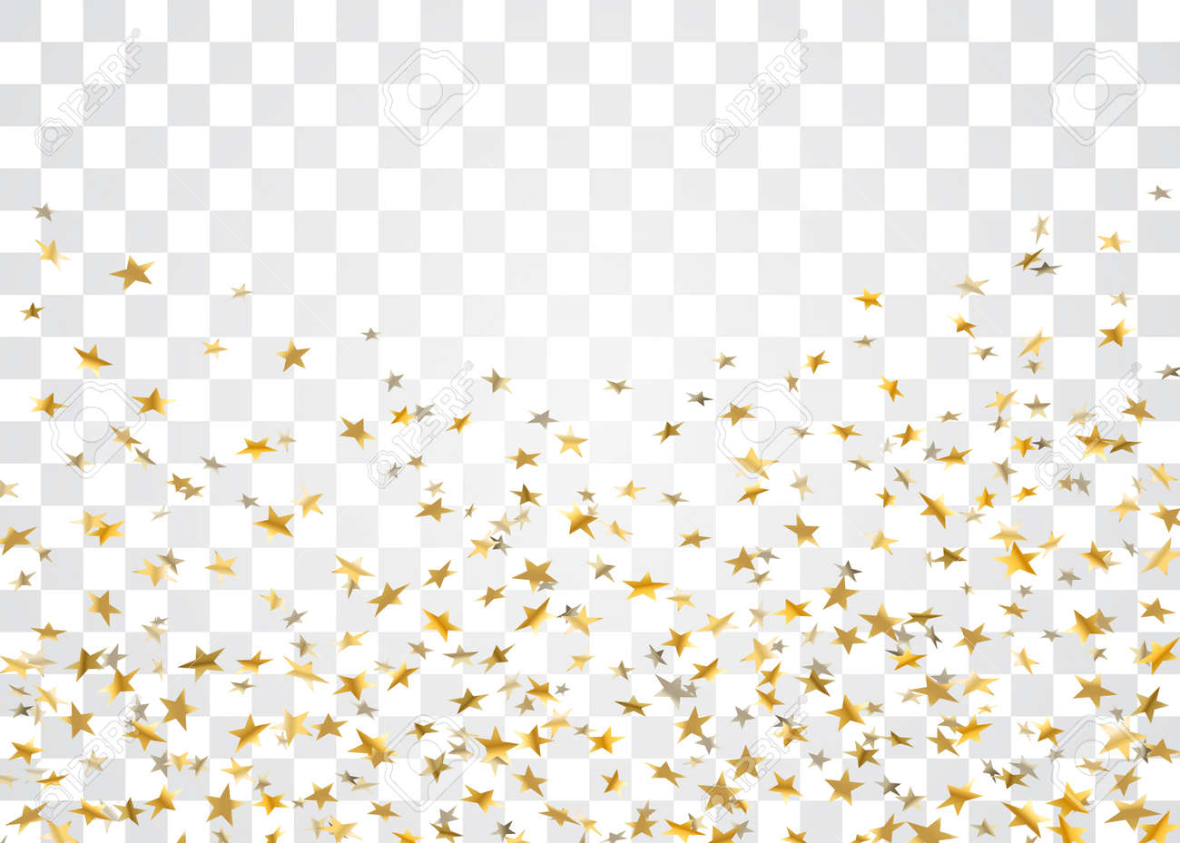Gouden Sterren Vallende Confetti Geïsoleerd Op Witte Transparante  Achtergrond. Gouden Abstracte Patroonkerstkaart, Nieuwjaarvakantie. Royalty  Vrije Cliparts, Vectoren, En Stock Illustratie. Image 77019677.