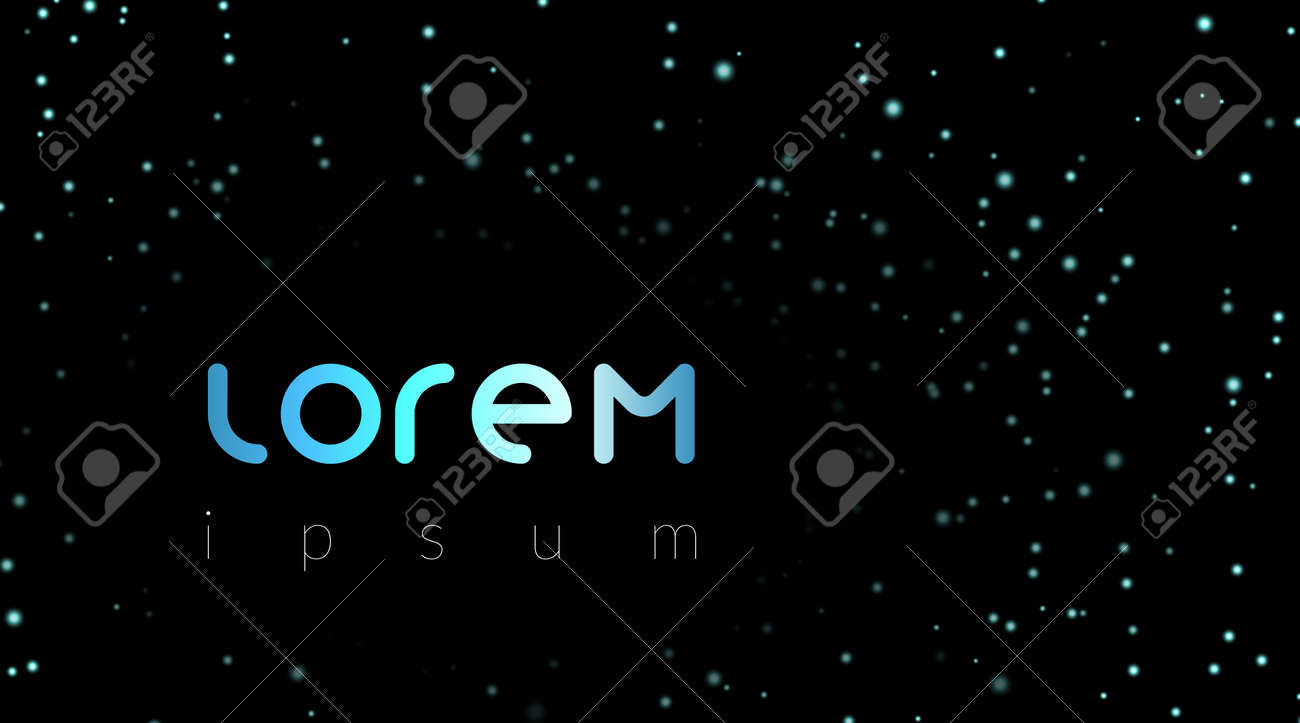 lorem ipsum template with night sky stars for quote space abstract