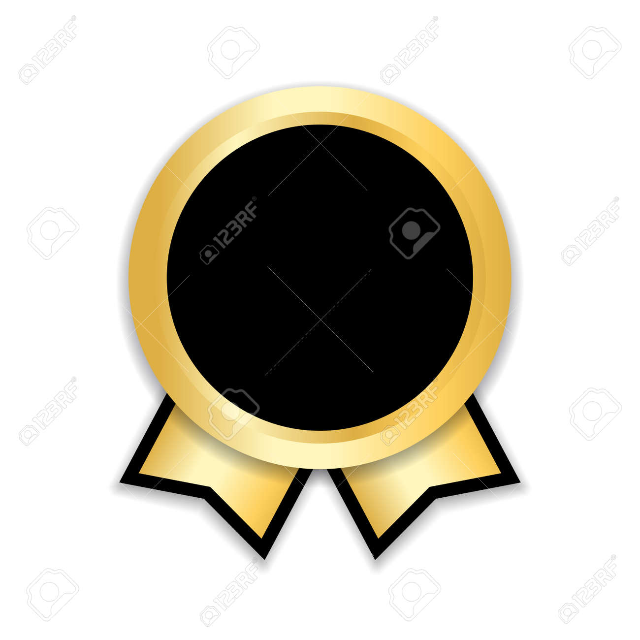 award ribbon isolated gold design medal label badge certificate ribbon certificate