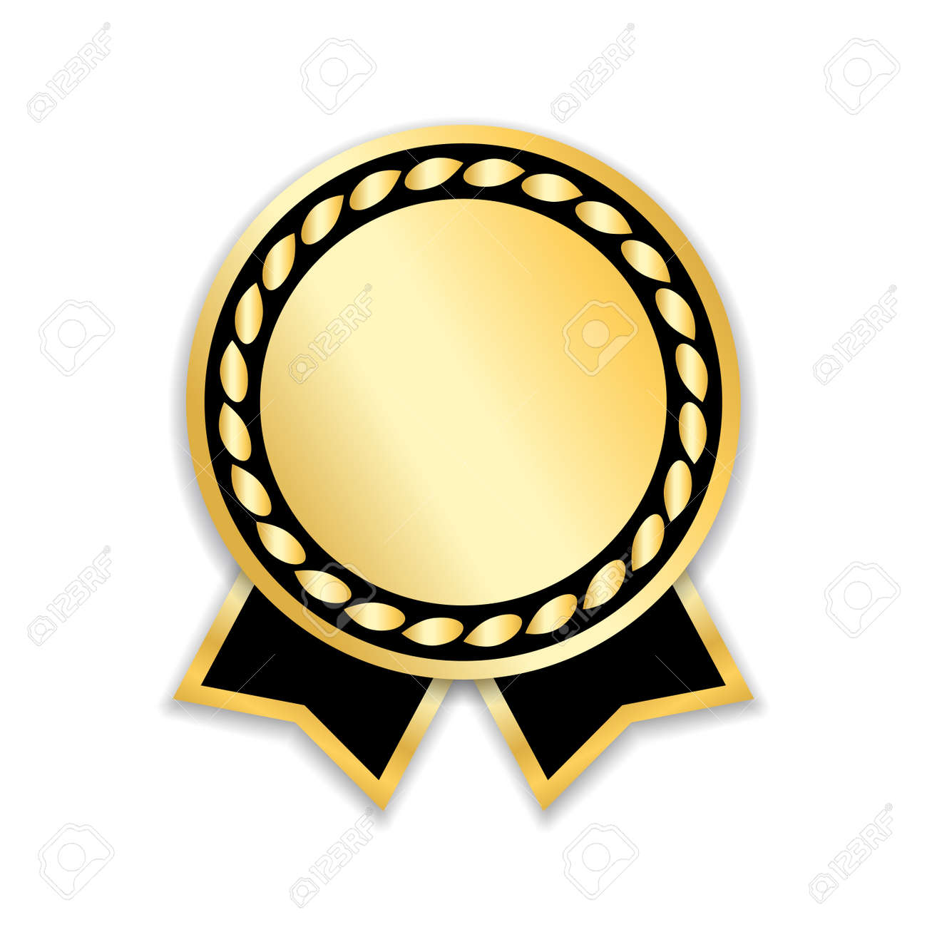 award ribbon isolated gold design medal label badge certificate ribbon certificate